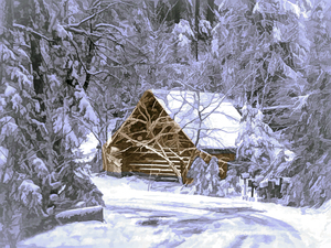 snow cabin Starkes Grade