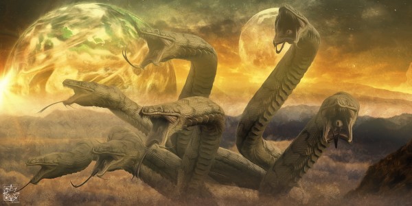 Jǫrmungandr or the Midgard Serpent Print