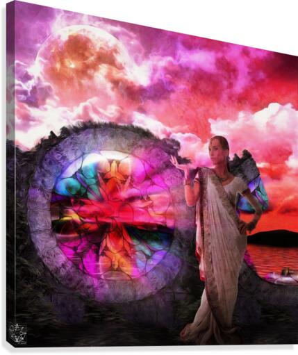 Moon Goddess Window Canvas Print