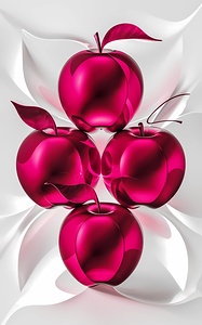 Vibrant Glass Apples