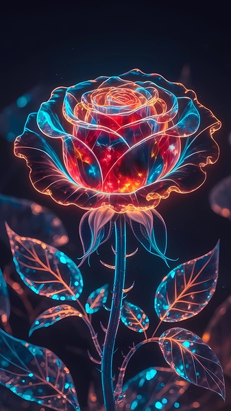 Celestial Crystal Rose by RAHEEM