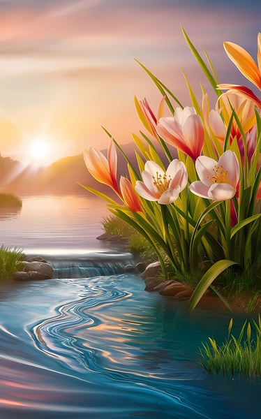 Tranquil Sunset Serenity by RAHEEM