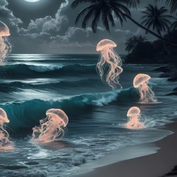 Moonlit Serenity for Beach