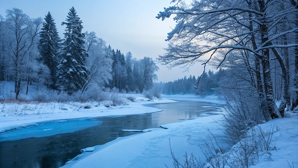 Serene Misty Lake at Dawn – A Tranquil and Magical Landscape by DesignTech