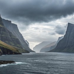 Towering Cliffs by the Sea