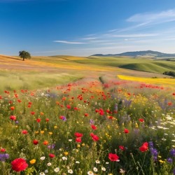Spring Symphony in a Wildflower Meadow