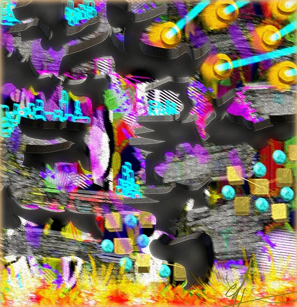 Black Slate Acacia Print