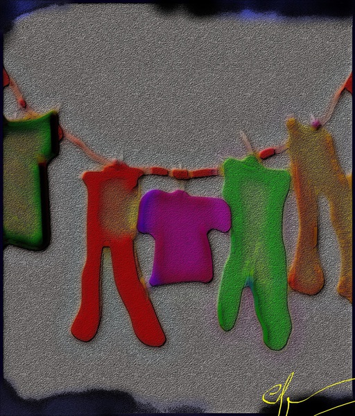 Clothesline at Nighttime by Ed Purchla