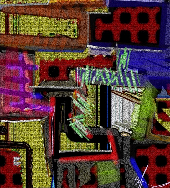 Large Lego Junk Drawer Print