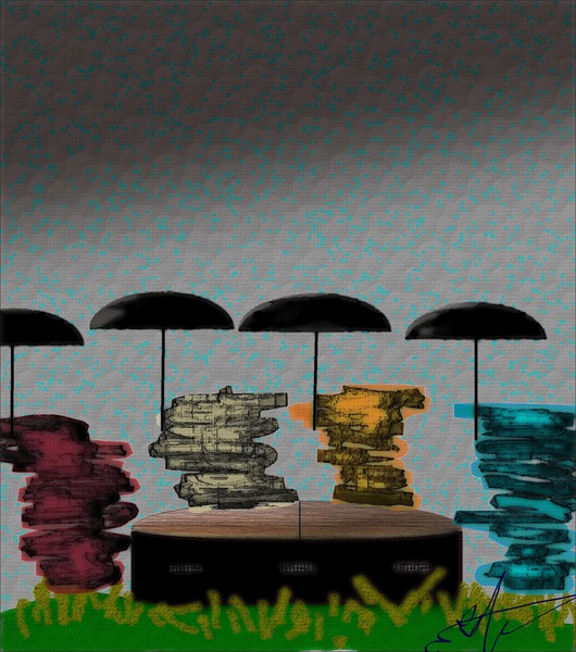 Plastic Slinky Funeral Print