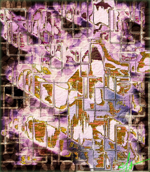 Purpling Pinkish Bubble Architectonic Fortress by Ed Purchla