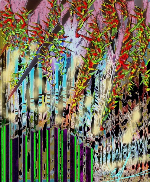 Queueing Slats Print