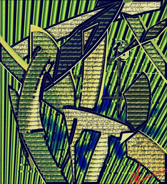 Roller Coasterish Blades of Grass Print