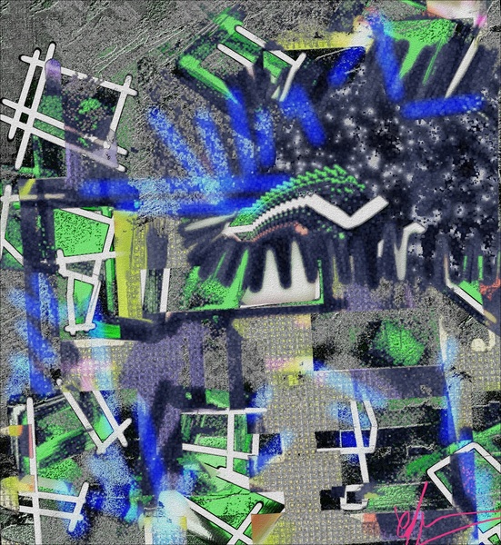Tumbling Blue Regression Print