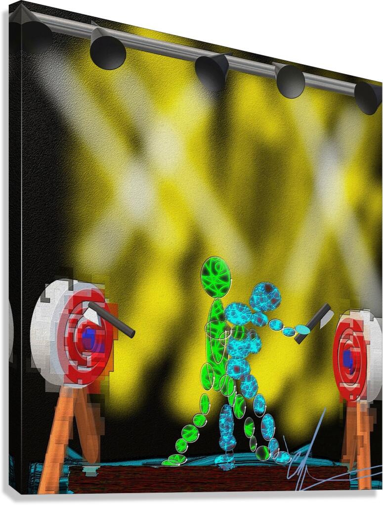 Axe Throwing Tango Competition Canvas Print