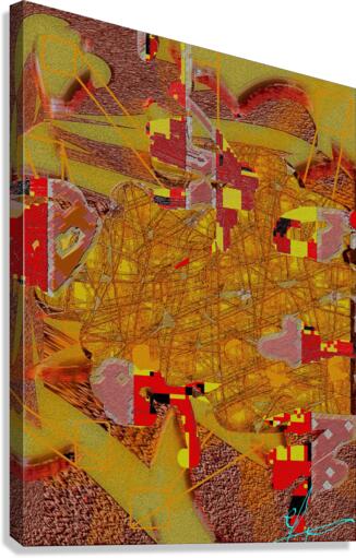 Ruby Tango Mandarin Algorithms Canvas Print