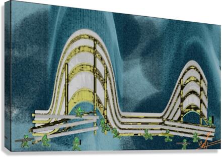 Constructing a Roller Coaster Canvas Print