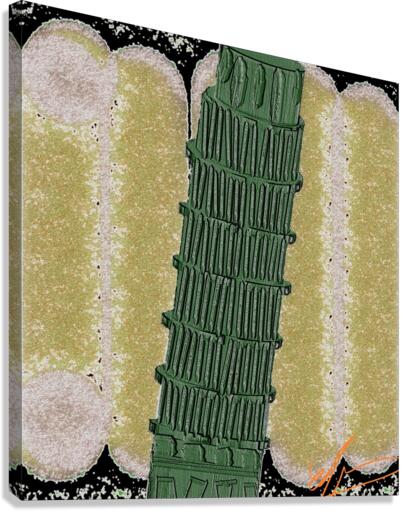 Green Pisa Canvas Print