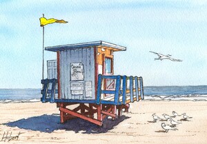 Cocoa Beach Lifeguard Hut in Florida