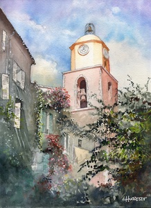 The Bell Tower of Saint Tropez in France