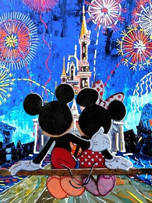 Two lovers in a magical world