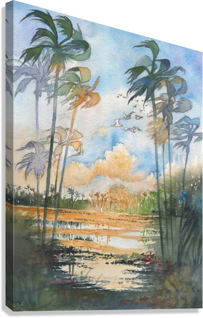 Palm Trees in the Florida Everglades  Canvas Print