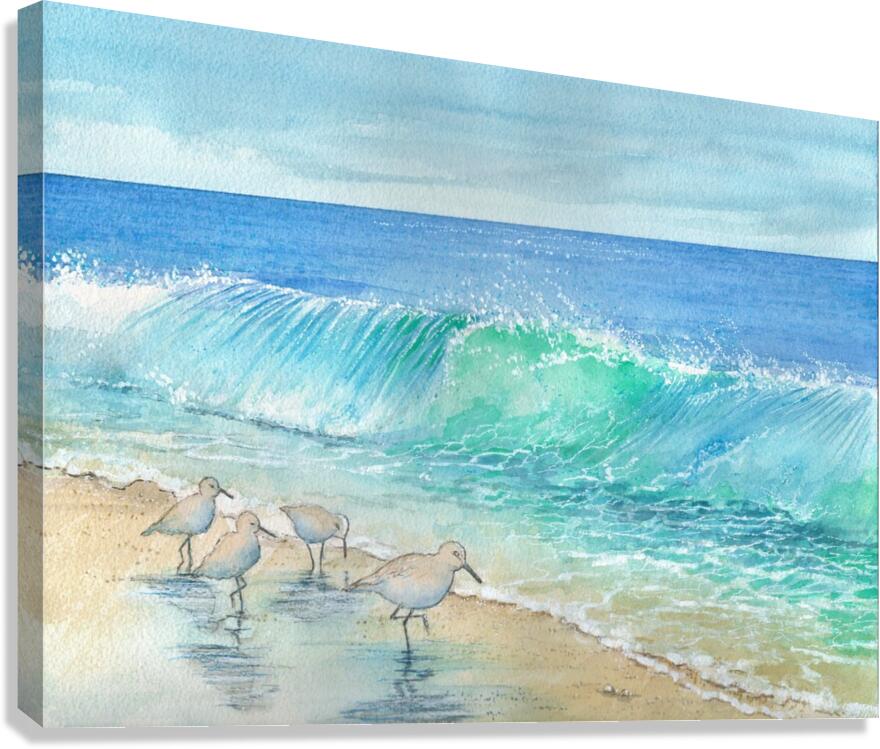 A Wave Breaking on the Beach  Canvas Print