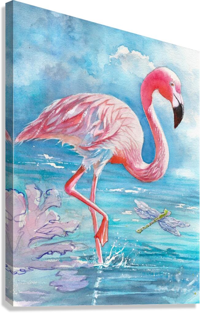 Pink Flamingo - Florida  Canvas Print