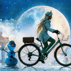 A princess riding her bicycle in Winter Garden Florida