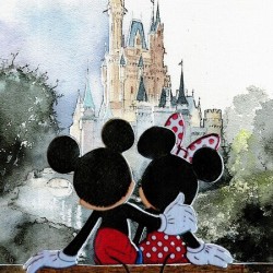 Two lovers loved each other tenderly in an enchanted world