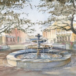 The Market Street Fountain in Celebration Florida