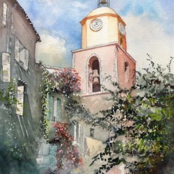 The Bell Tower of Saint Tropez in France