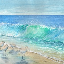 A Wave Breaking on the Beach