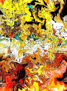 Abstract Painting 5 by Binod Dawadi