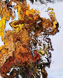 Abstract Painting 7 by Binod Dawadi