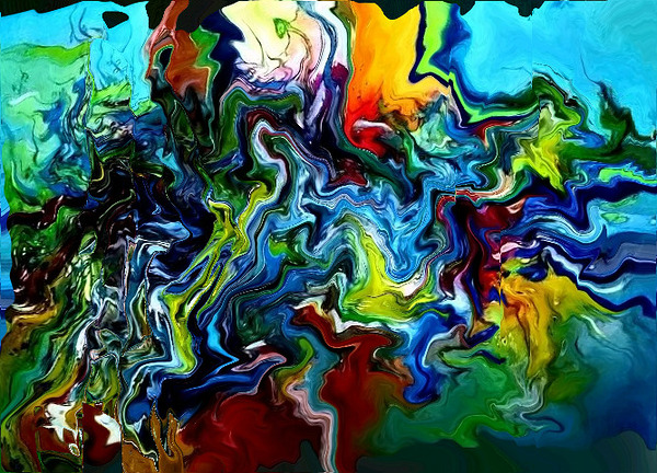 Abstract 98 by Binod Dawadi Print