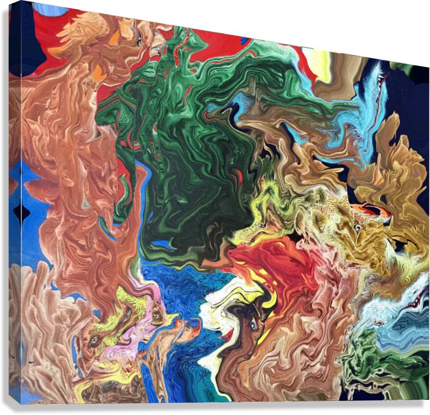 Abstract 51 by Binod Dawadi Canvas Print