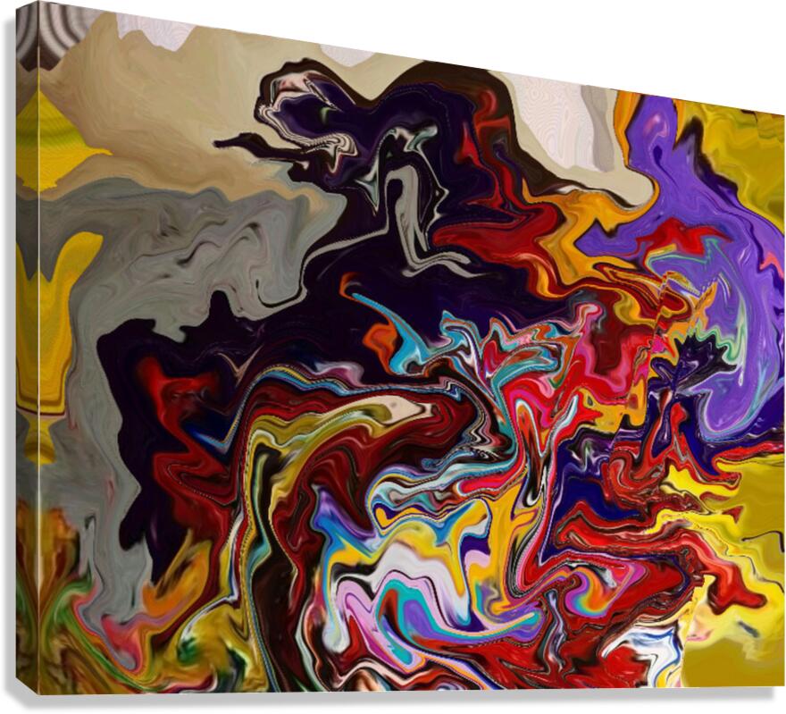 Abstract Painting 9 by Binod Dawadi Canvas Print