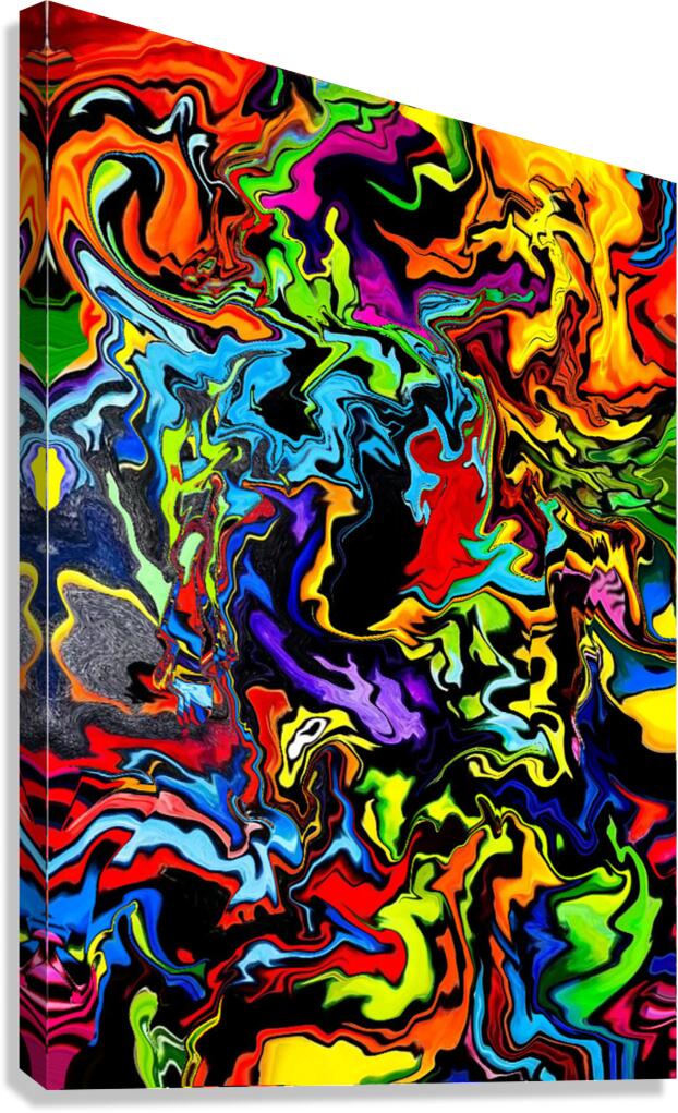 Abstract Painting 4 by Binod Dawadi Canvas Print