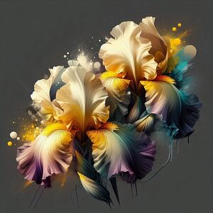Vibrant Abstract Iris Artwork: A Fusion of Nature and Modern Art