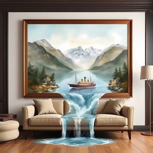 Surreal Painting Comes to Life – Water Flowing into Reality
