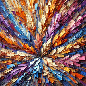 Explosion of Color – Dynamic Abstract Palette Knife Painting