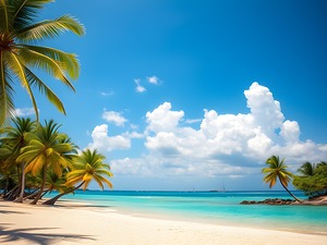 Tropical Dream: Secluded White Sand Beach with Crystal Waters