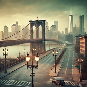 Timeless New York – Brooklyn Bridge in a Vintage Glow