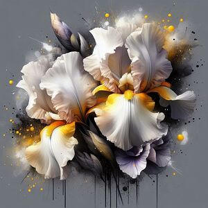 Abstract Iris Flower Art: A Blend of Elegance and Modern Creativity