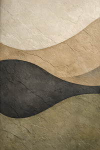 Serene Flow: Japandi Plaster Waves