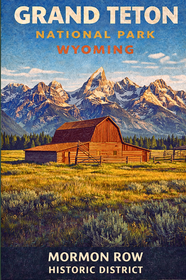 Mormon Row. Grand Teton Mountain Art. Giclee Paper- Wood- Metal- Canvas. by Doug and Teresa Johnson