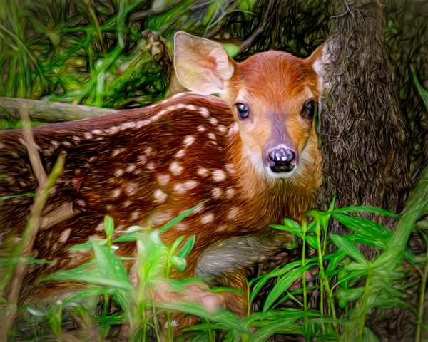 Fawn at Rest Print