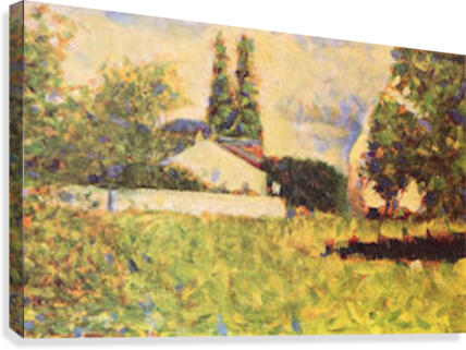 A house between trees Canvas Print