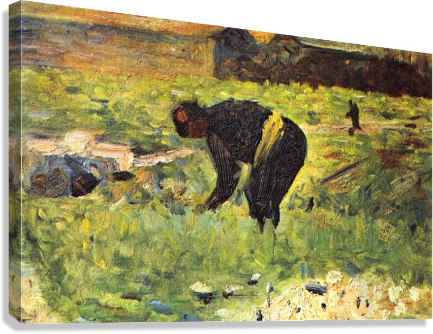 Farmer at work Canvas Print